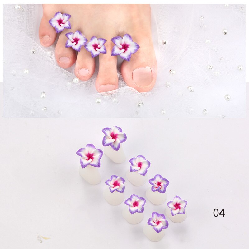 Separadores de dedos de espuma de silicona, espaciadores suaves, Margarita, flor, girasol, herramienta de cuidado de los pies, 8 unidades: Caqui oscuro