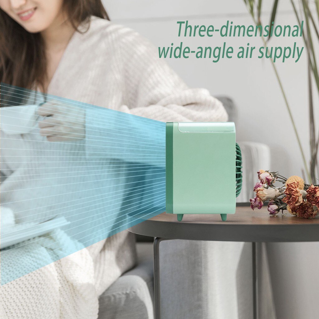 Usb Mini Portable Air Conditioner Humidifier With Water Tank Air Cooler 3 Speeds Cooling Fan Air Conditioning For Home Office 5v