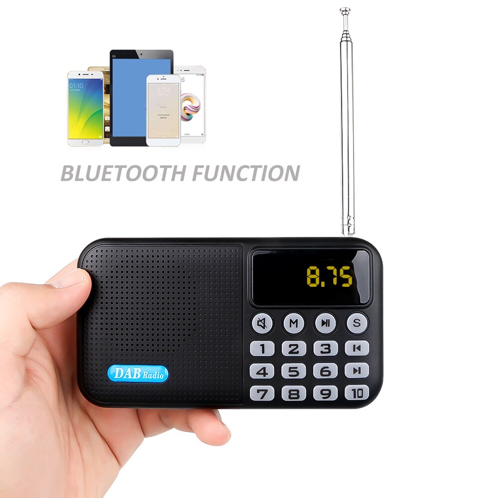 Tragbare Digitale DAB-P8 DAB + FM Radio Player Empfänger W/Bluetooth Stereo Lautsprecher Outdoor FM Empfänger Musik-Player Mit batterie