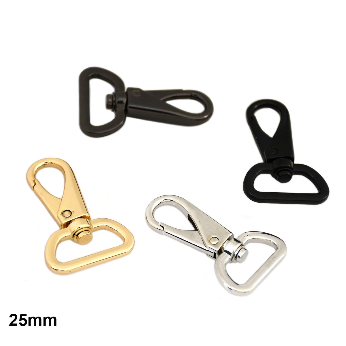 1Pcs Metal Swivel Oog Karabijnhaak Duurzaam Trigger Sluitingen Clips Voor Diy Leather Craft Tas Riem Riem Singels Sleutelhanger 3 Maten