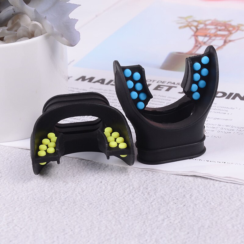 Embout en Silicone de plongée sous-marine onglet régulateur de remplacement tuba confort ajustement embout couleur noir/jaune