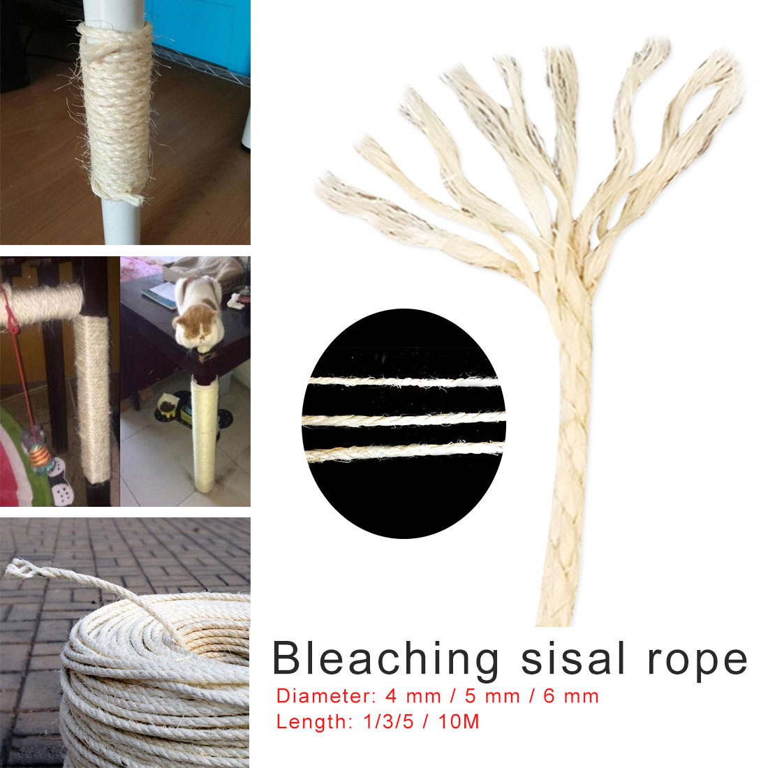 3m 5m touw voor katten krabpaal speelgoed maken doe-het-zelf bureau voetenbank stoelpoten bindtouw materiaal voor kat slijpen klauw