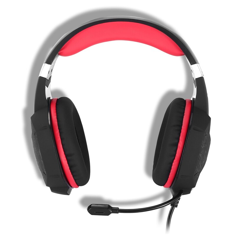 Computer Grote Koptelefoon Hoofdtelefoon Gaming Headset Microfoon PC Oortelefoon Gamer Headset casque Gaming Hoofdtelefoon Draad Met Microfoon: Red