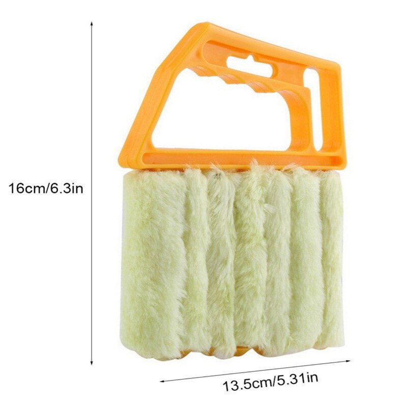 Window Cleaning Brush Air Conditioner Duster Cleaner With Washable Venetian Blind Blade Cleaning Cloth Groove Window Cleaner