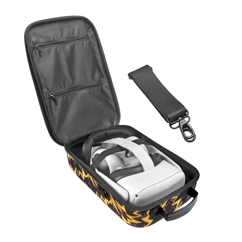 R9JA Hard EVA Pouch Handbag Protective Cover Storage Bag Box Carrying Case Shoulder Bag for -Oculus Quest 2 VR Glass and: yellow