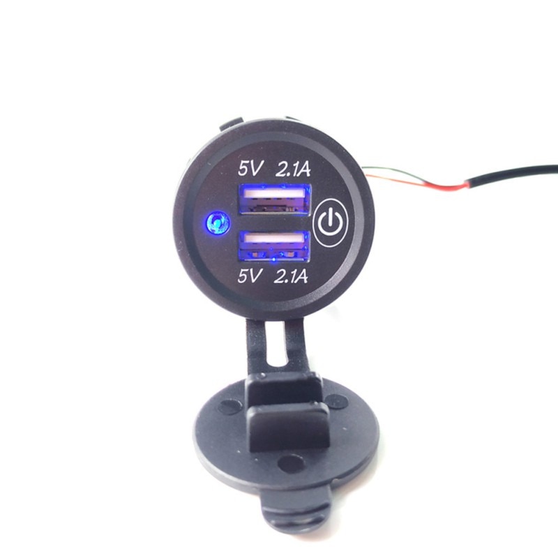 12 / 24V Voiture Double USB Chargeur Interrupteur Panneau