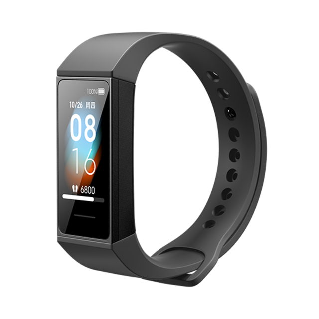 Xiaomi-reloj inteligente Redmi Band, pulsera con pantalla Larg de 1,08 pulgadas, Control de música, Bluetooth, impermeable, rastreador de Fitness: Black band