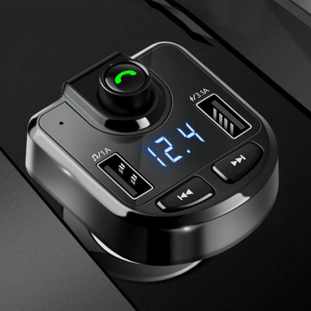 thumbnail image 2 of T10 Handsfree Wireless Bluetooth Car FM Transmitter – Radio MP3 Player With USB Charger, Jack Connector 2 of 5