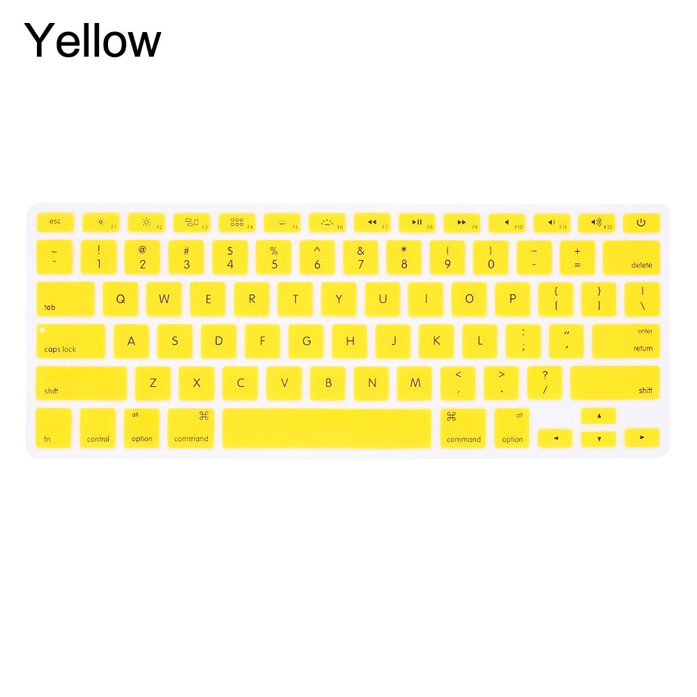 Silikonowa obudowa klawiatury miękki ochraniacz cukierkowe kolory dla Apple Macbook Pro Air 13 "15" 17 "akcesoria do laptopa: yellow