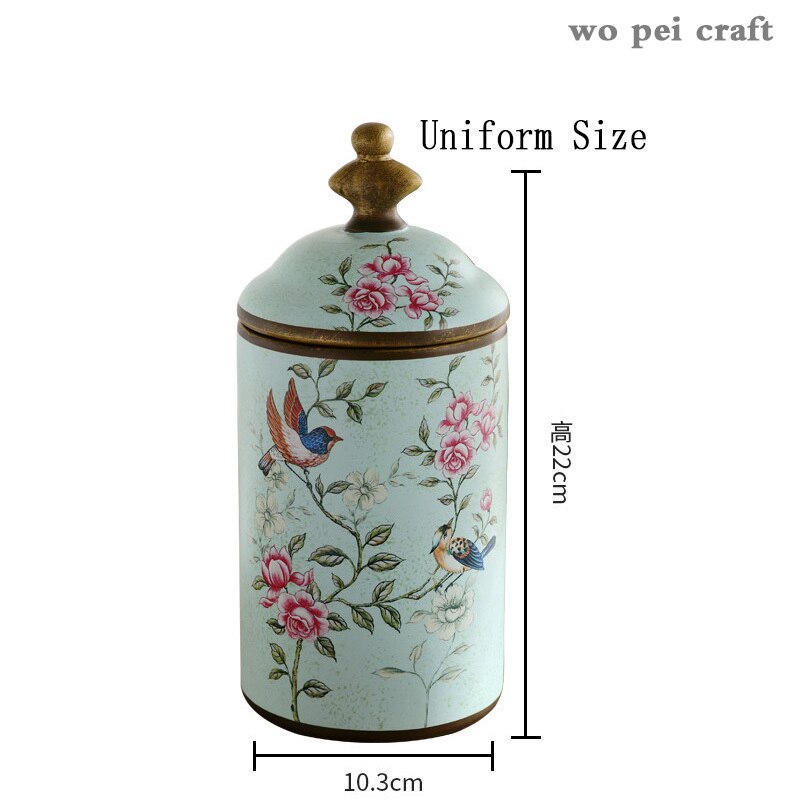 Chinese Keramiek Snoep Potten Met Deksel Opslag Jar Suiker Kom Antieke Patroon Sieraden Container Organizer Rustieke Home Decor