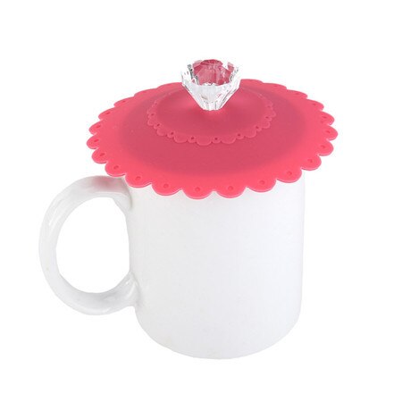 AIHOME-Tapa de copa de diamante de silicona reutilizable a prueba de polvo, tapa de aislamiento, tapa de aislamiento térmico para taza: Watermelon