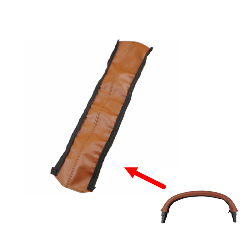 Funda de cuero Pu para Stokke Xplory V4/V5, reposabrazos de funda protectora para cochecito de bebé, accesorios para carrito de bebé: baby 1 pcs brown