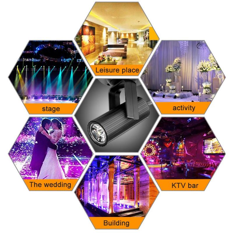Led scen spotlight lampa 1w ac 85-265v 50/60hz beam ljus ktv bar musikfestival fest ljuseffekt strål ljus dekoration