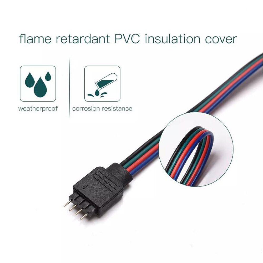4pin 5pin 6pin Led Rgb Cct Rgbw Strip Connector Man Vrouw Plug Socket Aansluiten Kabel Draad Voor 5050 Rgb Rgbw led Strip Licht