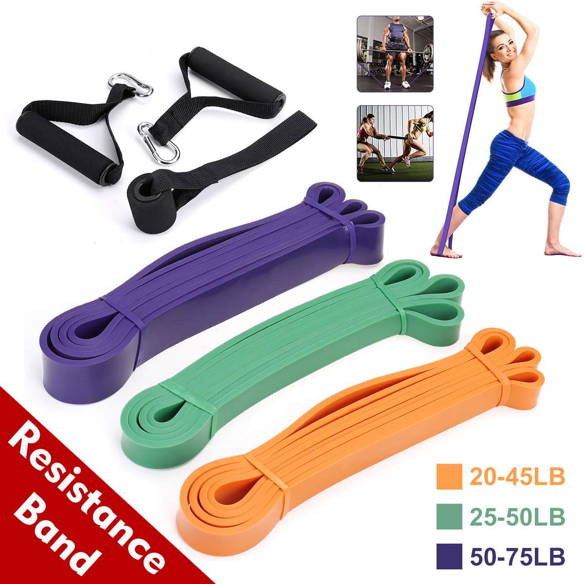 Fitness Equipments Yoga Resistance Bands Stretching Rubber Loop Exercise Body Pilates Strength Training Gym Fitness Bands