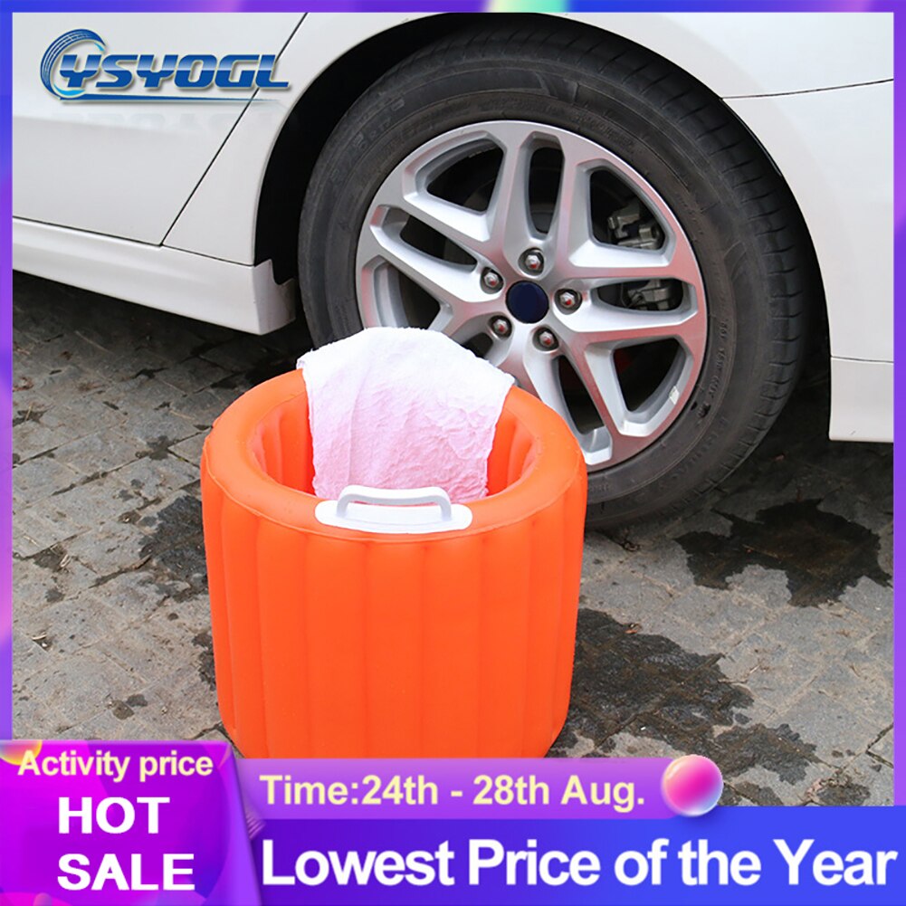 Portátil cubeta para lavar autos inflable plegable cubo de agua 20l pesca al aire libre cubo para coche lavado contenedor para Camping viaje