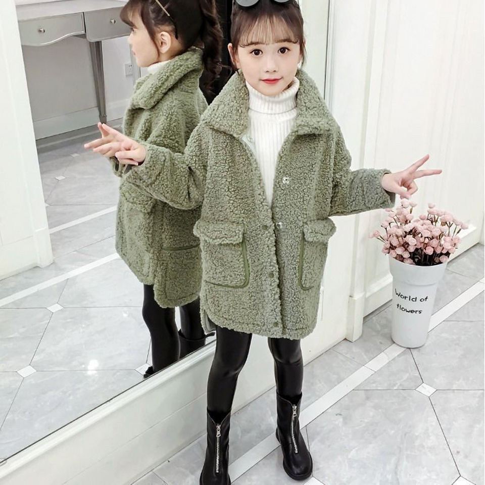 Herfst Winter Meisjes Rood Groen Tweed Jas Mode Retro Britse Stijl Zoete Baby Meisjes Lange Mouwen Revers Jas Meisje Wol lange Jas