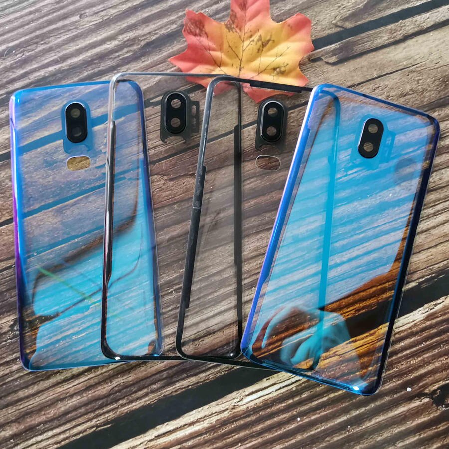 Transparant Clear Back Glass Cover Voor Oneplus 6 6 T Terug Batterij Cover Rear Behuizing Deur Glazen Case Vervanging Voor oneplus 6 T