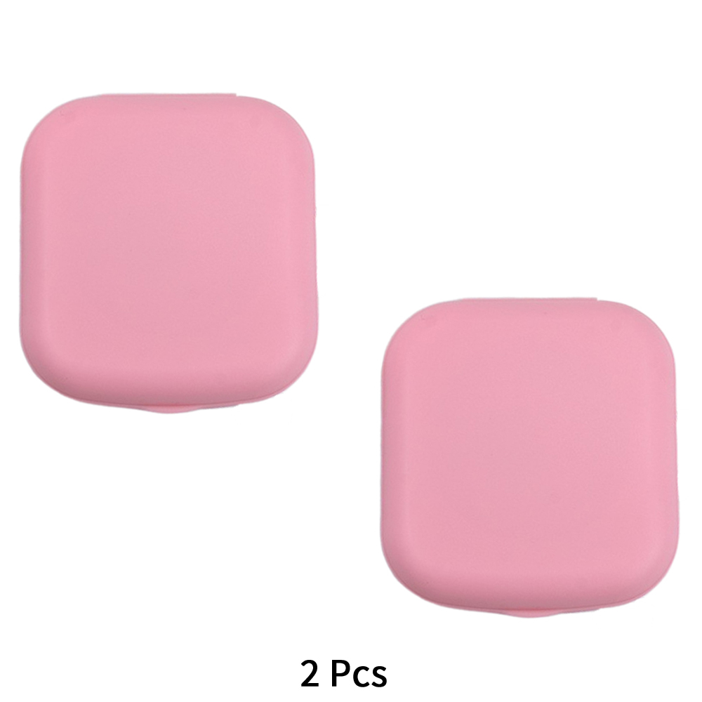 Juego de estuche para gafas de contacto colorido con espejo, pequeño Kit de almacenamiento de inmersión portátil, Mini caja para lentillas, almacenamiento en remojo