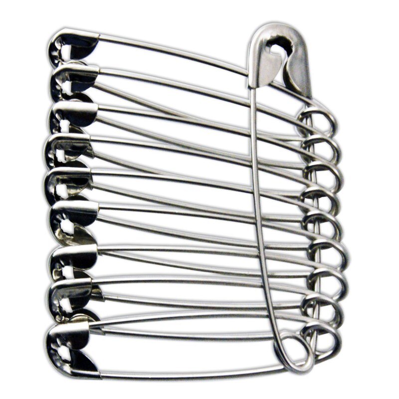 Set van  of 100 metalen veiligheidsspelden, wasknijper: Default Title