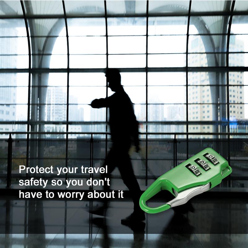 Anti-Theft Locks 3 Dial Digit Password Combination Padlock Suitcase Metal Code Lock Mini Coded Keyed Multi Colors Safe