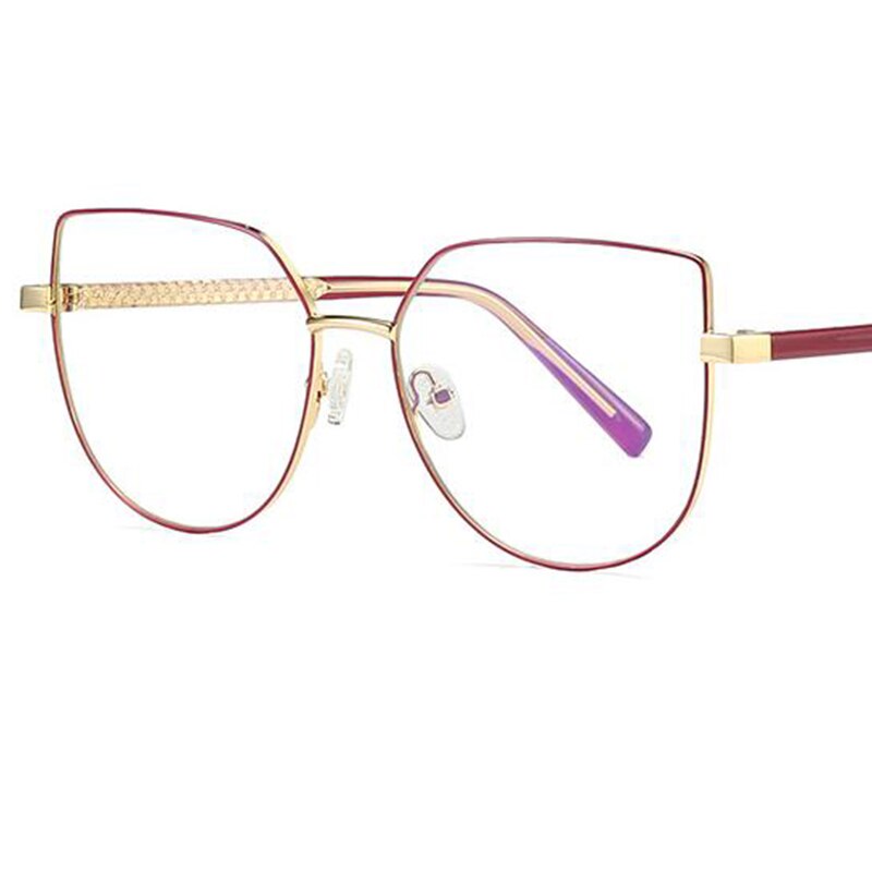Gafas de ordenador con bloqueo de luz azul ojo de gato dorado, de , marco de gafas ópticas, transparentes, sin Dioptor