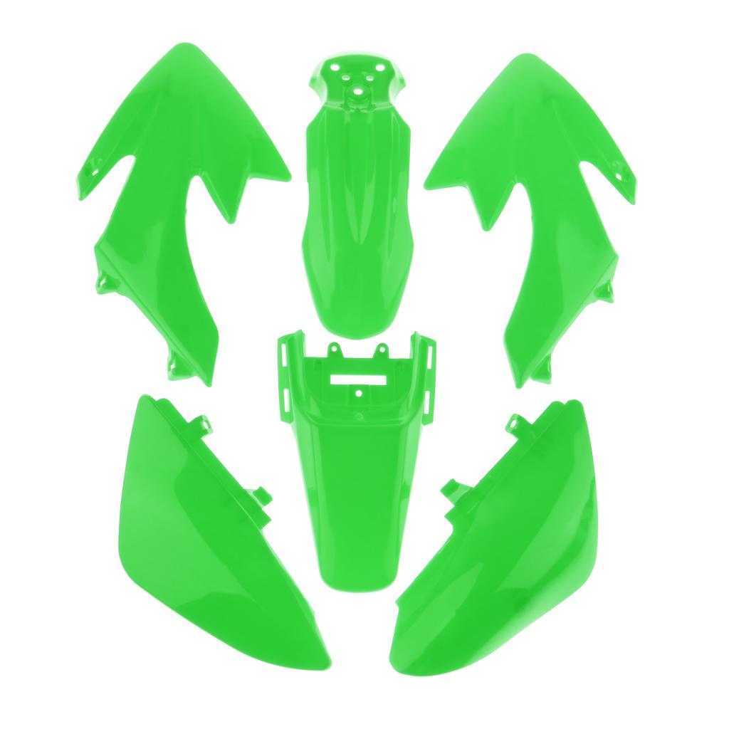 ABS Plastic Fairing Body Work Kit Set for Honda CRF50-125CC Dirt Pit Bike, Heavy Duty s Fairing Kits: Green