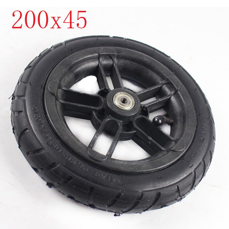 Hjul 200 x 45 hjul 8 tommer hjul med dæk & rør motorcykeldele elektrisk scooter 200*45 hjul dæk: Hjul (leje  m6)