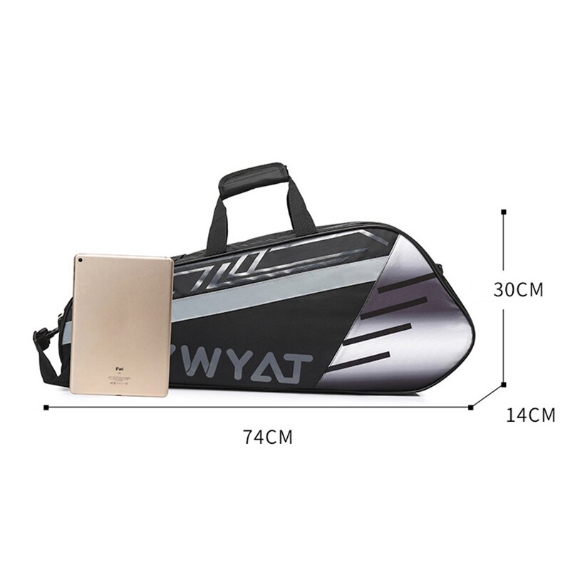Sac Bandoulière Badminton D DOLITY - Housse Transport Raquettes Polyester 69x22cm
