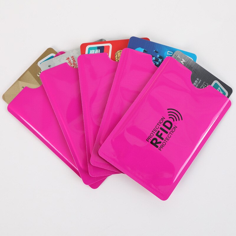 1Pcs Beschermen Credit Card Cover Bank Kaarthouder Anti Rfid Card Case Draagbare Portemonnee Blokkeren Reader Lock Metalen/plastic