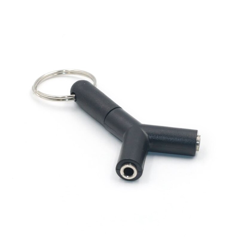 Audio Adapter Converter Splitter 3.5mm Stereo Male To 2 Female Jack Adapter Aux Audio Y Cable Splitter Headset Splitter Adapter: Black