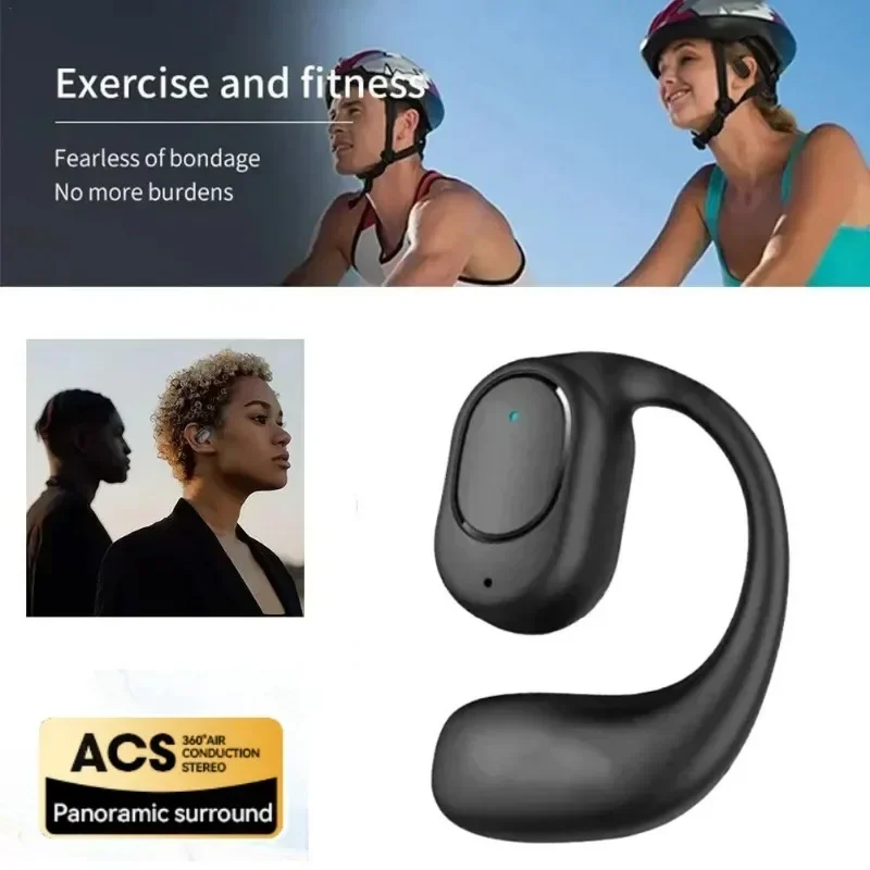 Ear Hook Wireless Earphones Air Conduction OWS Headphone HiFi Ear-Hook Music Sports Noise Cancel Headset For All Smartphones
