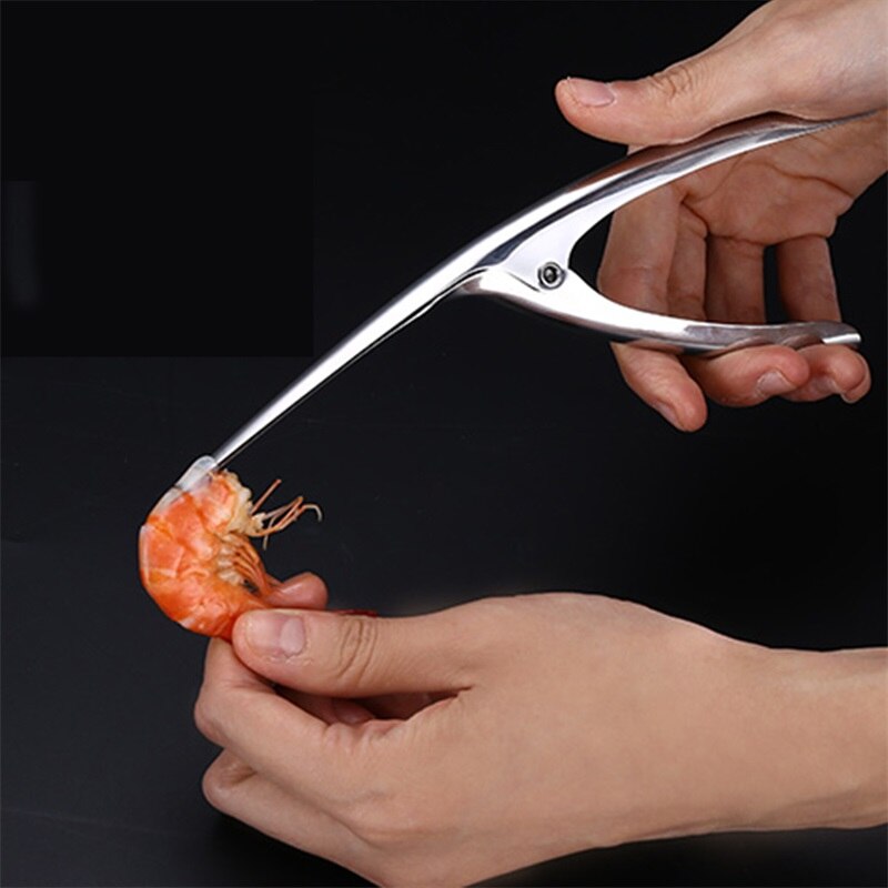 Shrimp Peeler Stainless Steel Prawn Peeler Shrimp Deveiner Peel Device Kitchen Tools Table Accessories: Default Title