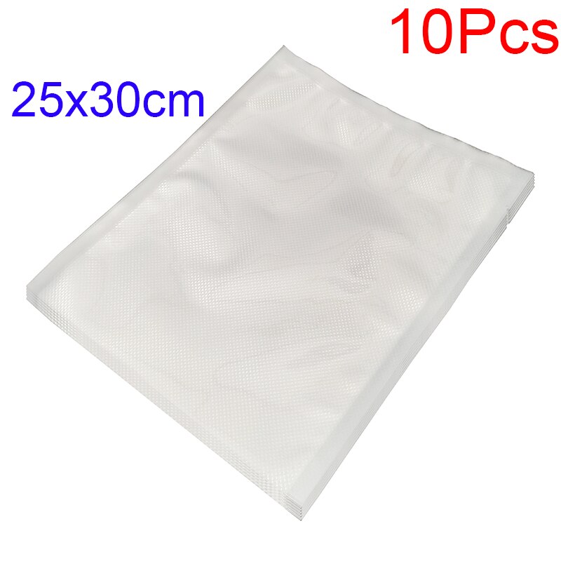 10 kpl/erä tyhjiötiiviste pussit rulla tyhjiö elintarvikepussi varastointi tiiviste pakkaussäiliö: 25 x 30cm 10 kpl