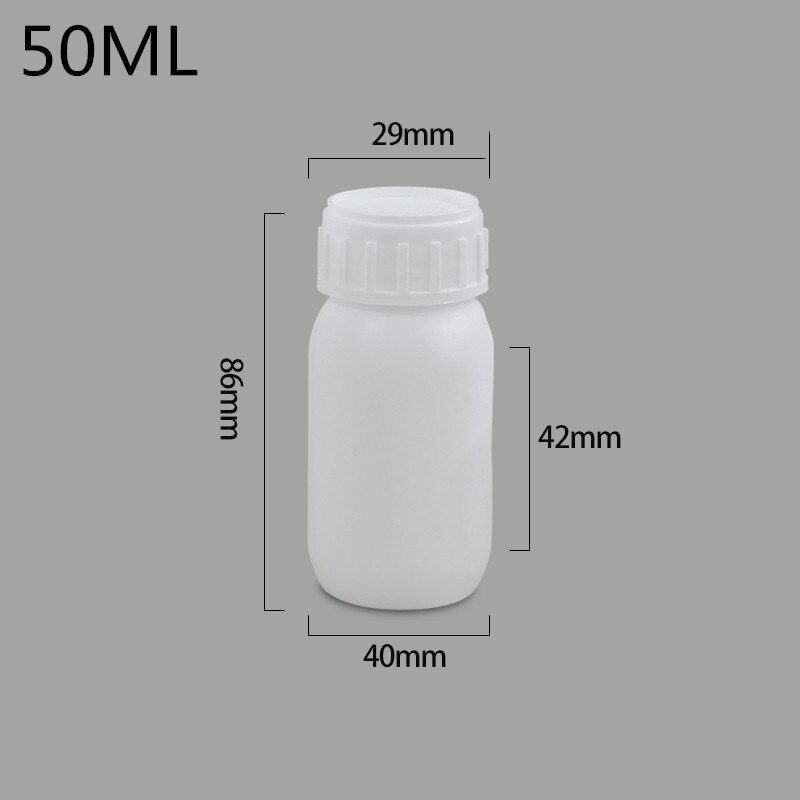 10ML,20ML,50ML,100ML,200ML plastic bottle with screw cap high-barrier container for reagent solvents 1PCS: 50ML