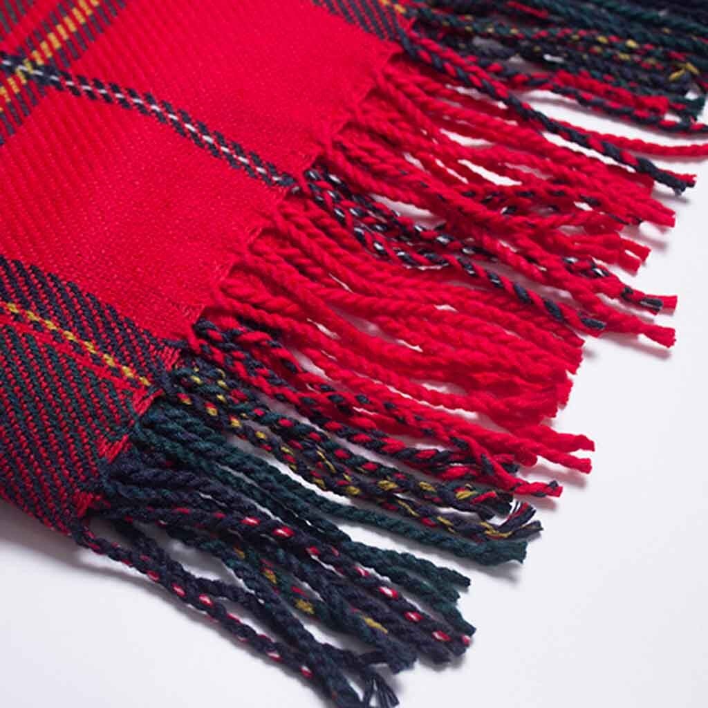 Hiver écharpe femmes Plaid écharpe femmes dames hiver écharpe épais gland Plaid écharpe décontracté longue nouvelle châle écharpe Plaid châle