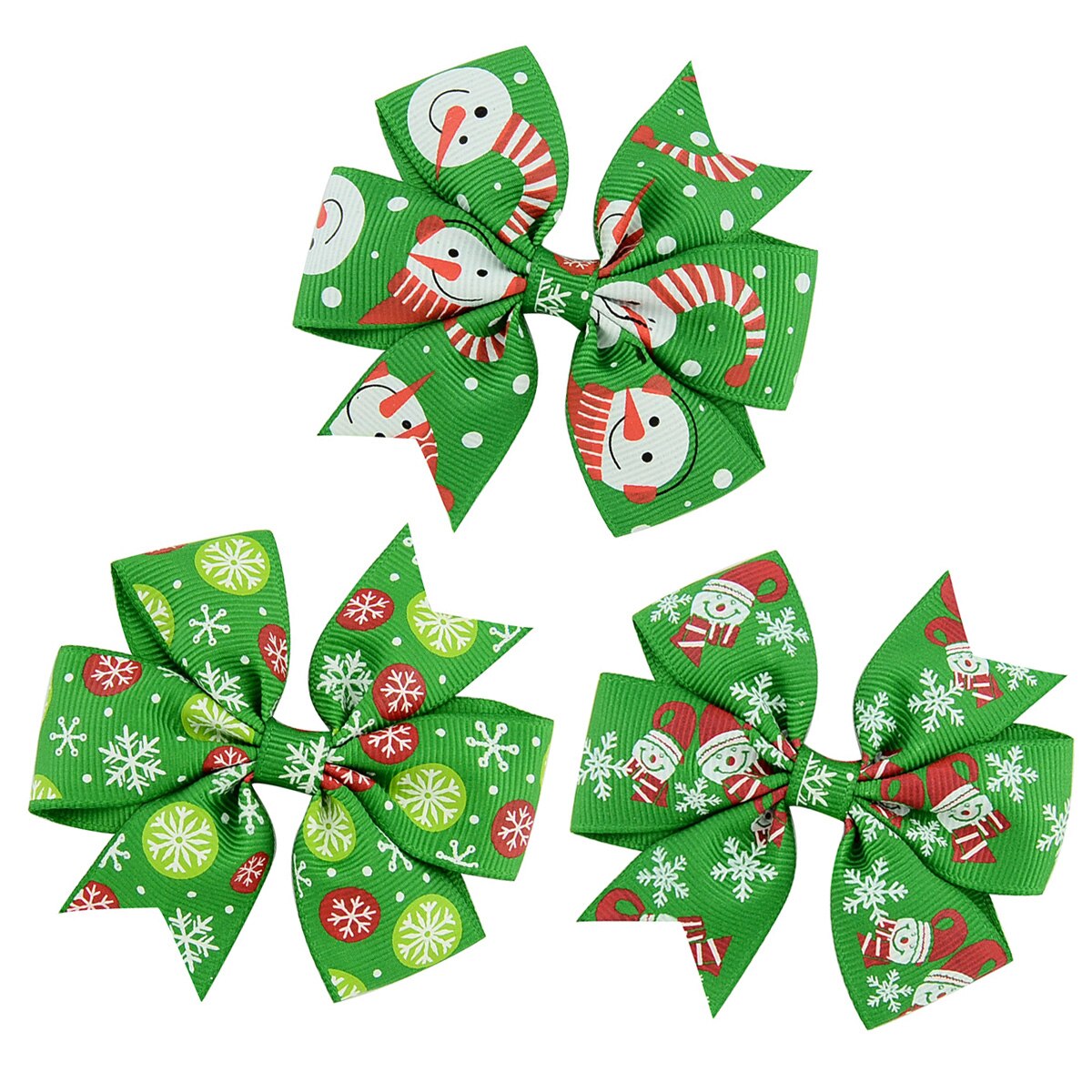 Kerst babymeisje strik haarspeld alligatorklemmen meisjes lint kinderhoofddeksels 6 haaraccessoires