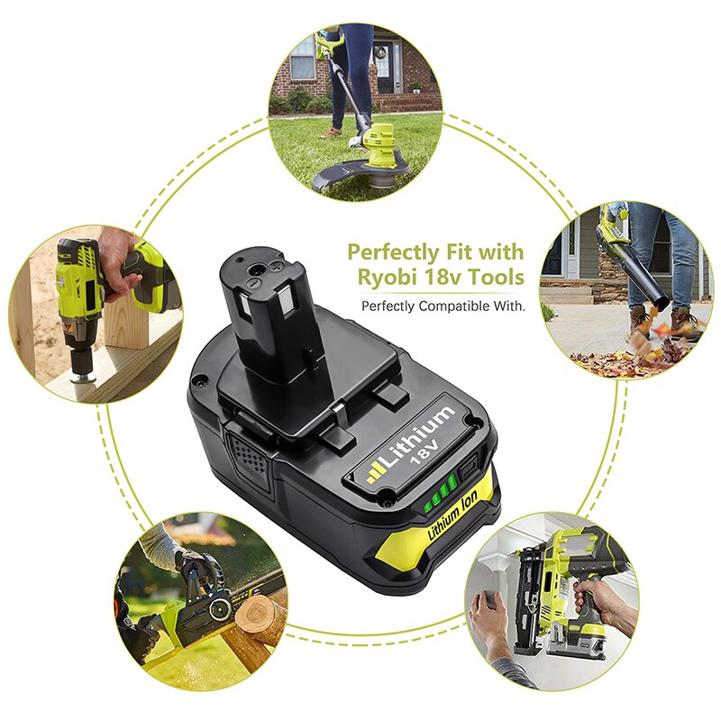 Hohe Kapazität Neue 18V1680 0mAh Li-Ion Für Ryobi Heißer P108 RB18L40 Akku Pack Energie Werkzeug Batterie Ryobi eins +