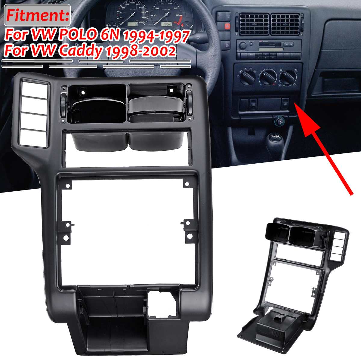 Consola Central interior Dash AC rejilla de ventilación de aire para VW caddy-polo 6N 1994-2002 6N1858071A