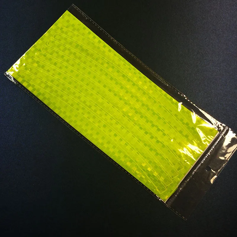 Reflektierende Felgen Aufkleber Motocross Fahrrad Motorrad Körper Felge Streifen Band Aufkleber Dekorative Reflektor Film Aufkleber: YELLOW