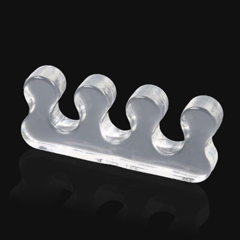 1 Paar Silicone Soft Form Toe Separator / Finger Spacer Voor Manicure Pedicure Nail Tool Flexibele Soft Silica: Clear