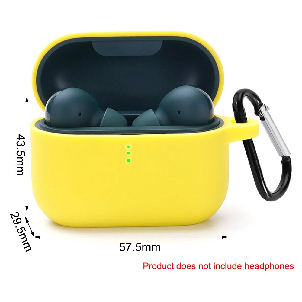 Silicone caso capa protetora da pele para qcy t10 fone de ouvido caso protetor de proteção bluetooth fones de ouvido macio capa de silicone escudo: YELLOW