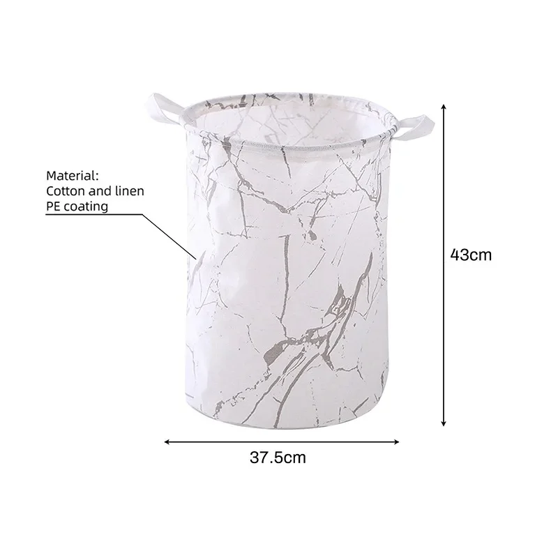 Organizer Canvas Laundry Basket Waterproof Large Capacity Laundry Hamper Dirty Clothes Storage Basket Toy Home Storage Bin 45x35