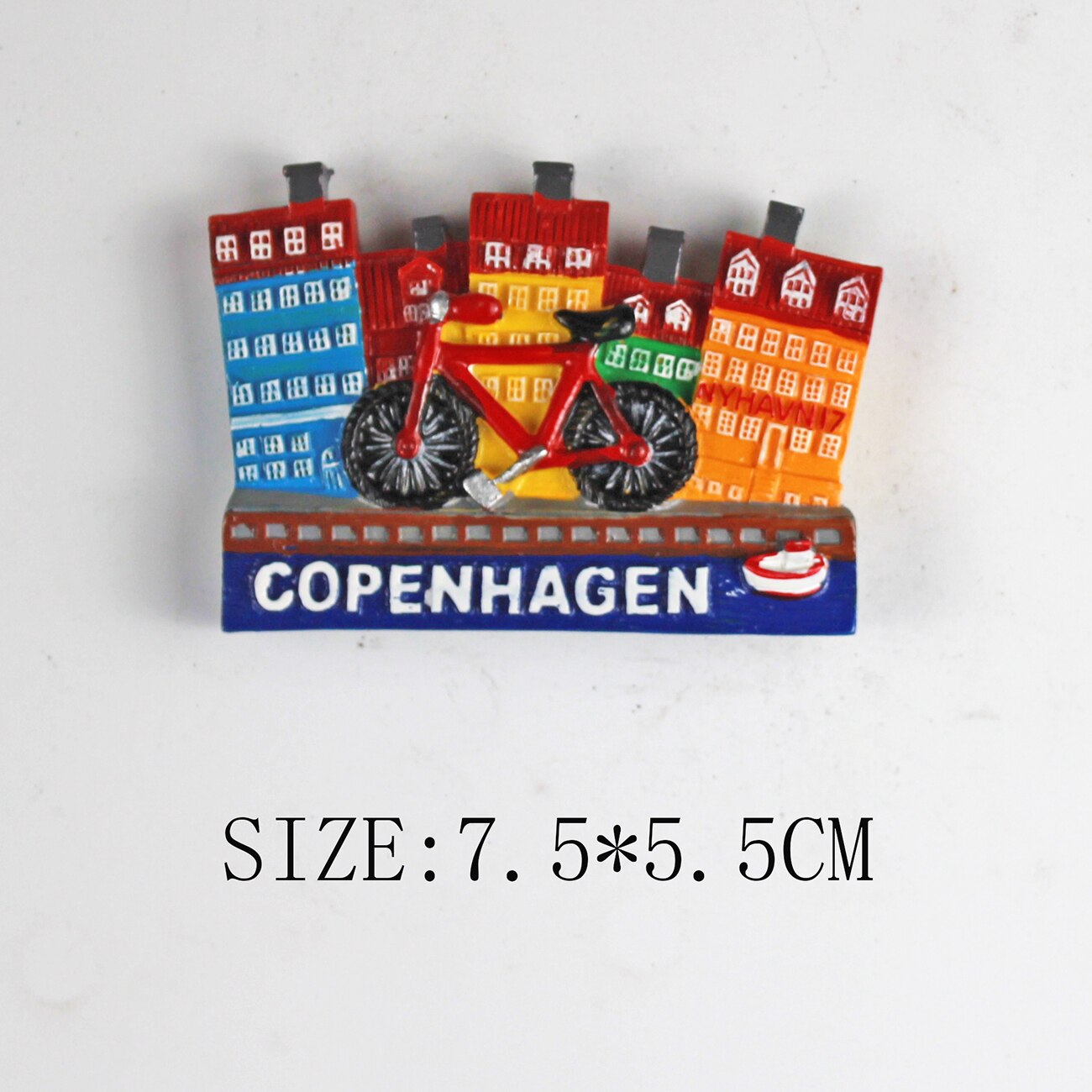 Denmark Crown Tourist 3D Polyresin Copenhagen Refrigerator Magnetic Stickers Travel Europe Fridge Magnet Souvenir