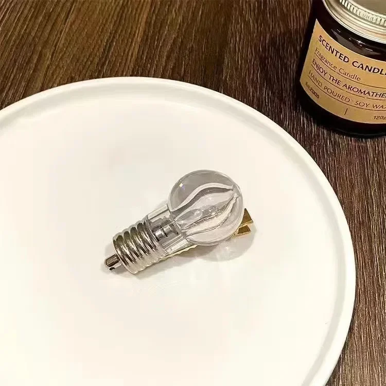 Pinces à cheveux couteau d'émulation, , drôle et , ampoule Emoji, épingles à cheveux, pince à bec de canard, accessoires pour cheveux pour filles, pince à frange latérale: Black