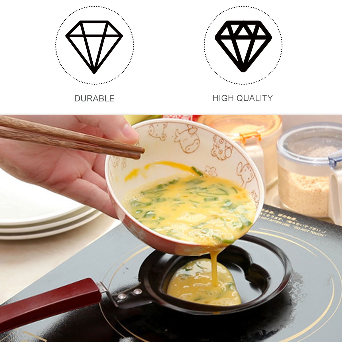 2 Stuks Mini Omelet Pan Anti-aanbak Ontbijt Pan Cartoon Ei Koekenpan Mini Koken Pan Voor Gebakken Eieren En Maken pannenkoek (Gemengde