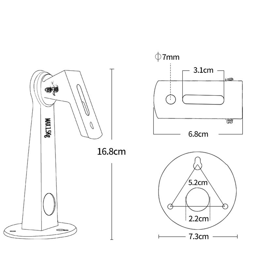 Bewakingscamera Metalen Muur/Plafond Mount, Verstelbare Indoor/Outdoor Beugel Compatibel Met Cctv Camera