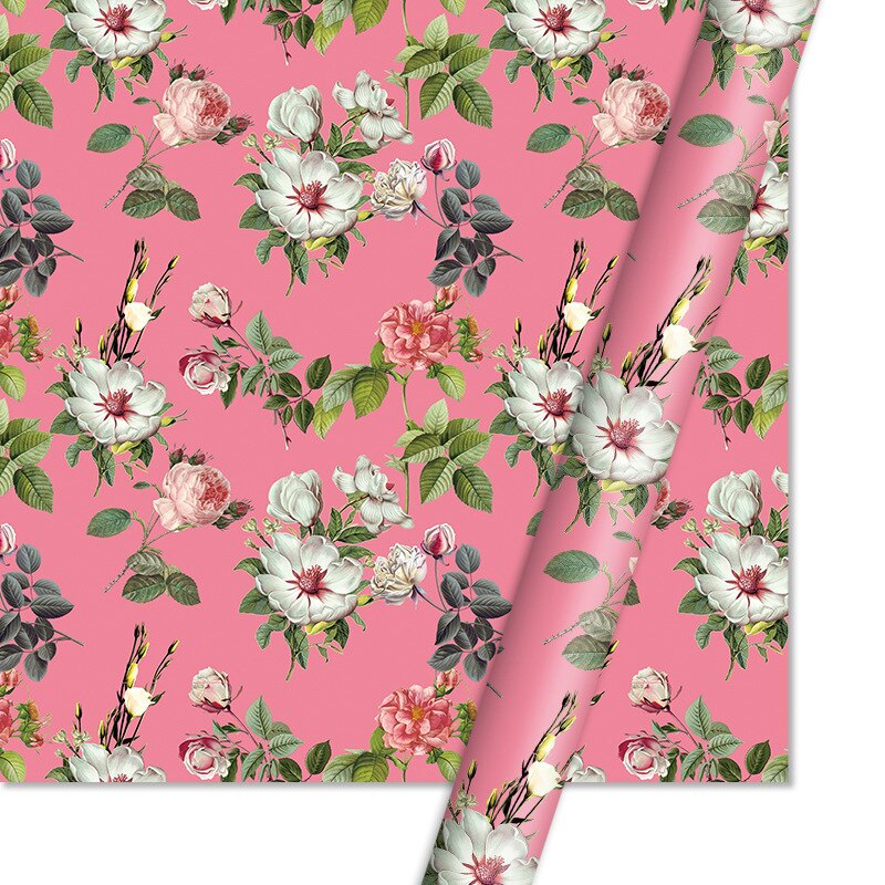 50x70cm Cartoon Floral Wrapping Paper Roll for Wedding Kids Birthday Baby Shower Wrap Craft Paper Decor: Style2