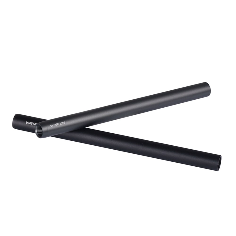 15mm rods Aluminum Alloy 30 cm 12 inch Long 30cm for Dslr Camera 15mm Rods System, Black (Pack of 2)