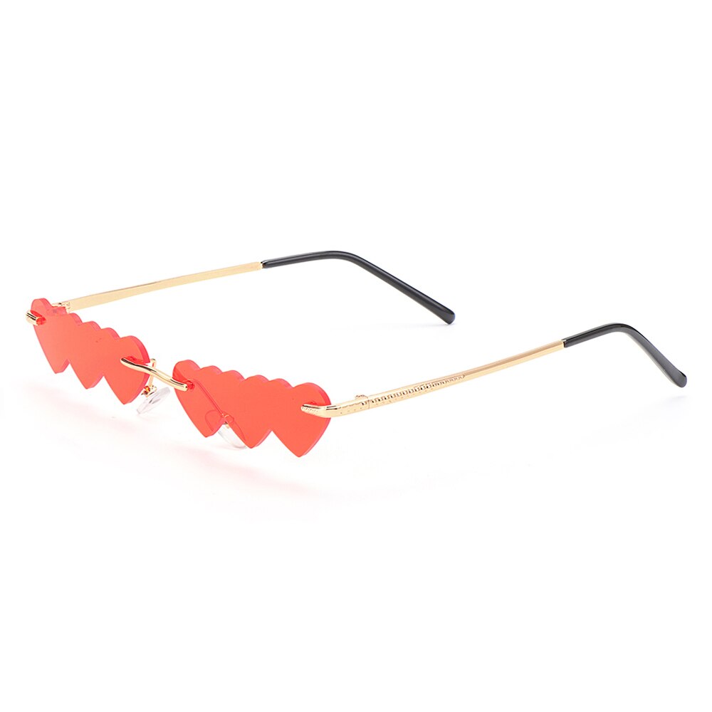 1 PC UV400 samochodów Auto okulary przeciwsłoneczne bezramkowe kobiety Vintage Butterfly okulary przeciwsłoneczne Vintage Street Motor pyłoszczelne gradientowe szkła okulary: red